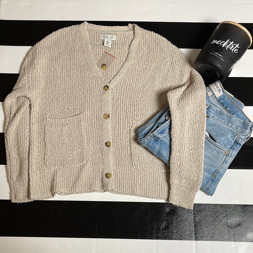 FRONT BUTTON UP CARDIGAN - Picture 3 of 4